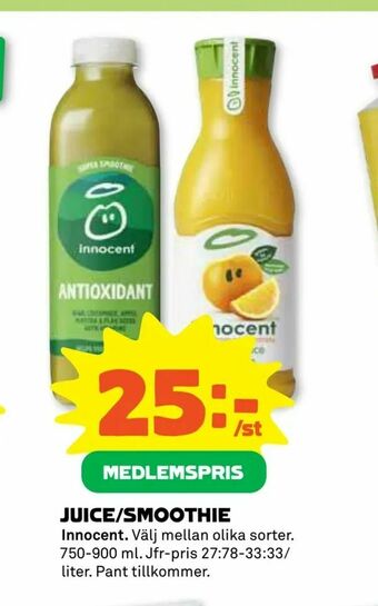 Coop Forum Juice/smoothie erbjuda