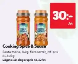 Hemköp Santa Maria cooking spice & sauce erbjuda