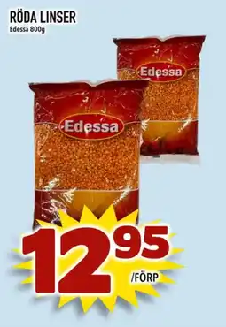 Prisma Mat Edessa röda linser erbjuda