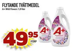 Prisma Mat A+ flytande tvättmedel wild flowers erbjuda