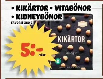 Kikärtor • vitabönor • kidneybönor