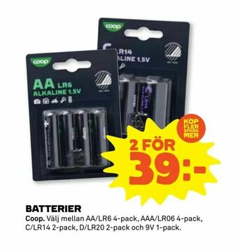 Stora Coop Batterier erbjuda