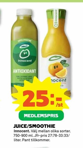 Stora Coop Juice/smoothie erbjuda