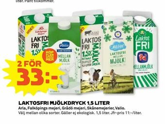 Stora Coop Laktosfri mjölkdryck 1,5 liter erbjuda