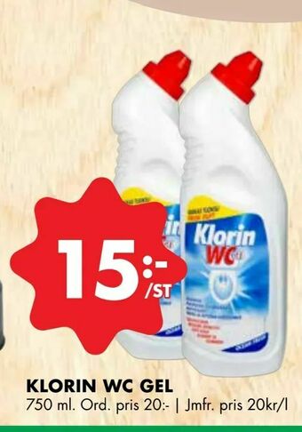 ÖoB Klorin wc gel erbjuda