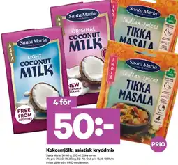 City Gross Santa Maria kokosmjölk, asiatisk kryddmix erbjuda
