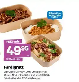 City Gross Färdigrätt erbjuda