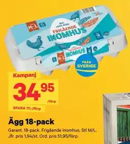 City Gross Ägg 18-pack erbjuda