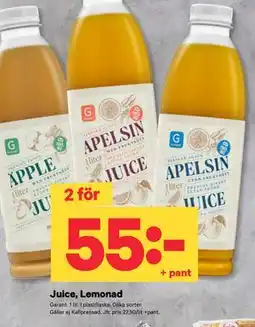 City Gross Juice, Lemonad erbjuda