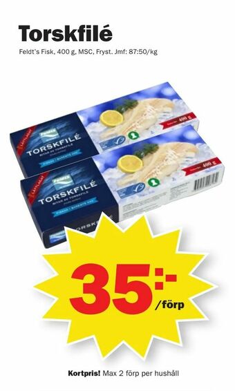 Pekås Torskfilé erbjuda