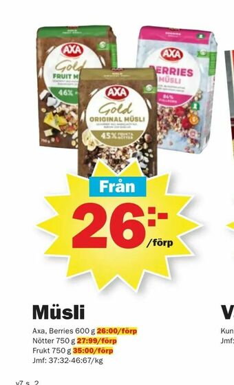 Pekås Müsli erbjuda