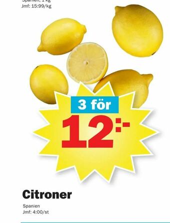 Pekås Citroner erbjuda