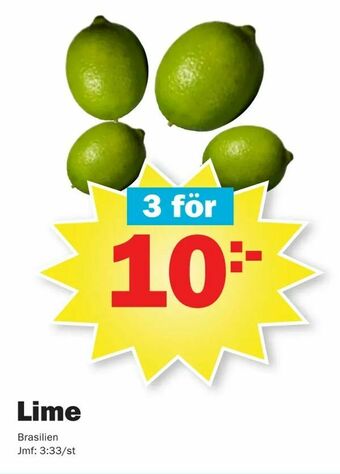 Pekås Lime erbjuda