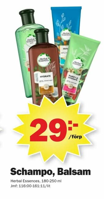 Pekås Schampo, Balsam erbjuda