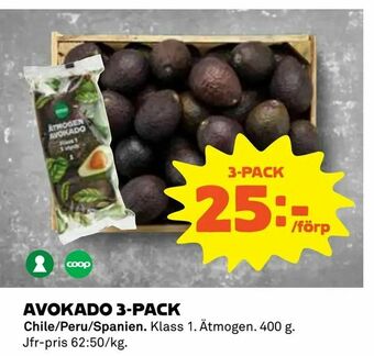 Coop Avokado 3-pack erbjuda
