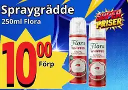 Supergrossen Spraygrädde erbjuda