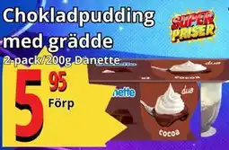 Supergrossen Chokladpudding med grädde erbjuda