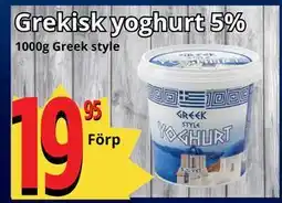 Supergrossen Grekisk yoghurt 5% erbjuda