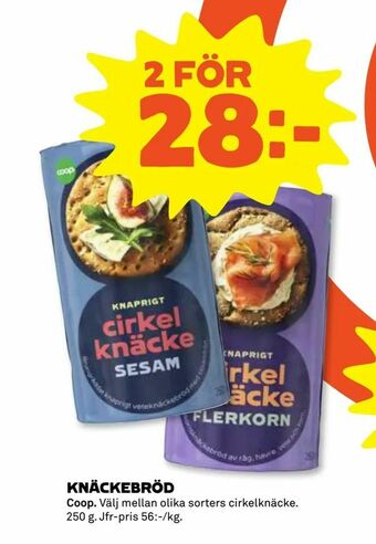 Stora Coop Knäckebröd erbjuda