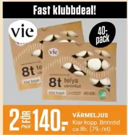 ÖoB vie värmeljus erbjuda
