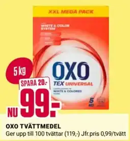 ÖoB Oxo tvättmedel erbjuda