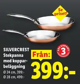 Lidl Silvercrest stekpanna med koppar-beläggning erbjuda