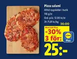 Lidl Lidl pizza salami erbjuda