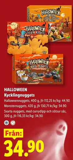 Lidl Halloween Kycklingnuggets erbjuda