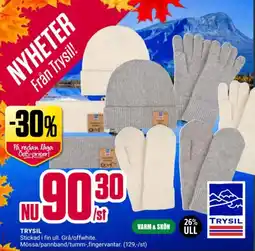 ÖoB Trysil mossa/pannband/tumm-fingervantar erbjuda
