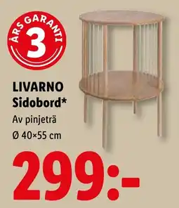 Lidl Livarno sidobord erbjuda
