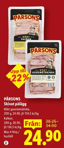 Lidl Pärsons skivat pålägg erbjuda
