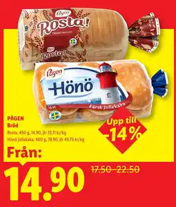 Lidl Pågen bröd erbjuda