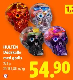 Lidl Hultén dödskalle med godis erbjuda