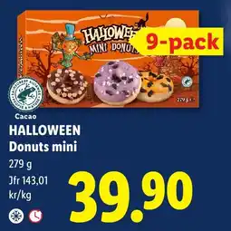 Lidl Cacao Halloween Donuts mini erbjuda