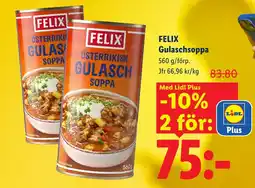 Lidl Felix gulaschsoppa erbjuda