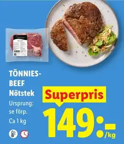Lidl Tönnies-beef nö tstek erbjuda