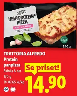 Lidl Trattoria alfredo protein panpizza skinka & ost erbjuda