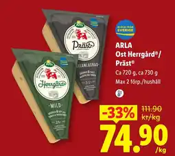 Lidl Arla Ost Herrgård / Präst erbjuda
