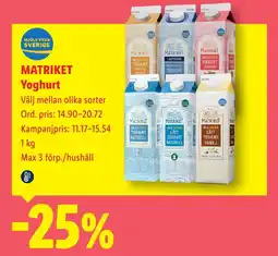 Lidl Matriket Yoghurt erbjuda