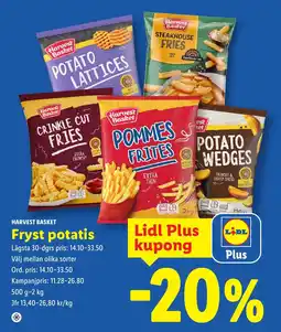 Lidl Harvest Basket fryst potatis erbjuda