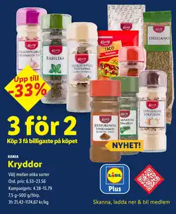 Lidl Kania Kryddor erbjuda