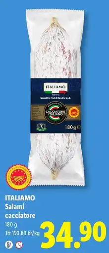 Lidl Italiamo salami cacciatore erbjuda
