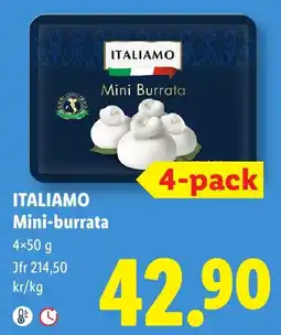 Lidl Italiamo mini-burrata erbjuda