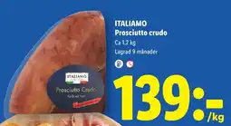 Lidl Italiamo prosciutto crudo erbjuda