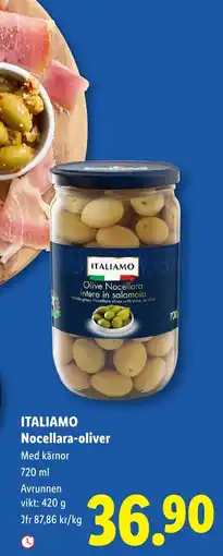 Lidl Italiamo Nocellara-oliver erbjuda