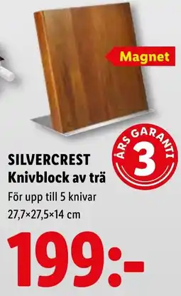 Lidl Silvercrest knivblock av trä erbjuda