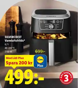 Lidl Silvercrest varmluftsfritös erbjuda