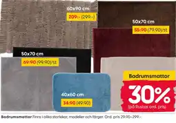 Rusta Badrumsmattor erbjuda