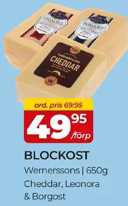 Matrix Butikerna Wernerssons blockost erbjuda