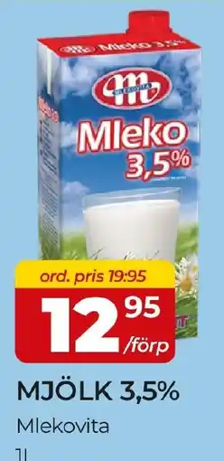 Matrix Butikerna Mlekovita mjölk 3,5% erbjuda